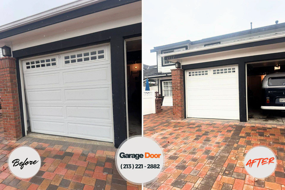 Before and after: garage door repair Taos, MO